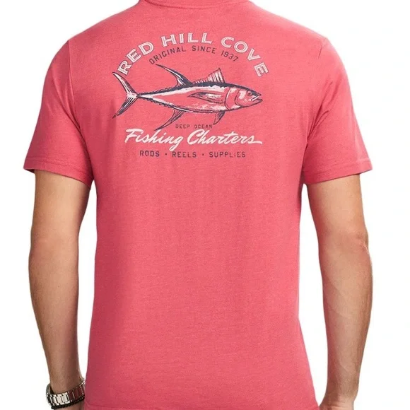 IZOD Men’s Red Hill Cove Graphic T-Shirt - Picture 2 of 3